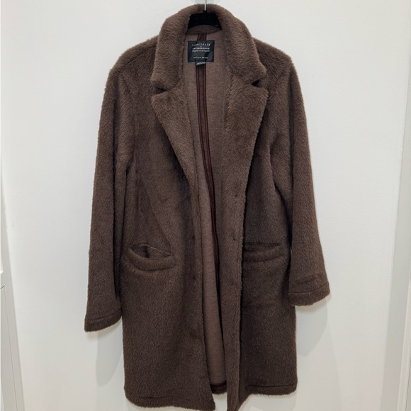 Sanctuary x Anthropologie Brown Faux Fur Coat - Picture 1 of 5